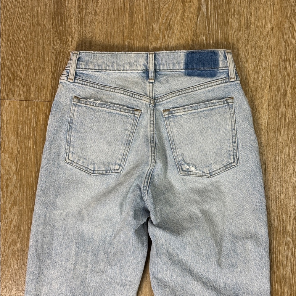 Abercrombie & Fitch 90s Straight Low Rise Curve Love Jeans size 27 Long Tall - Picture 9 of 12